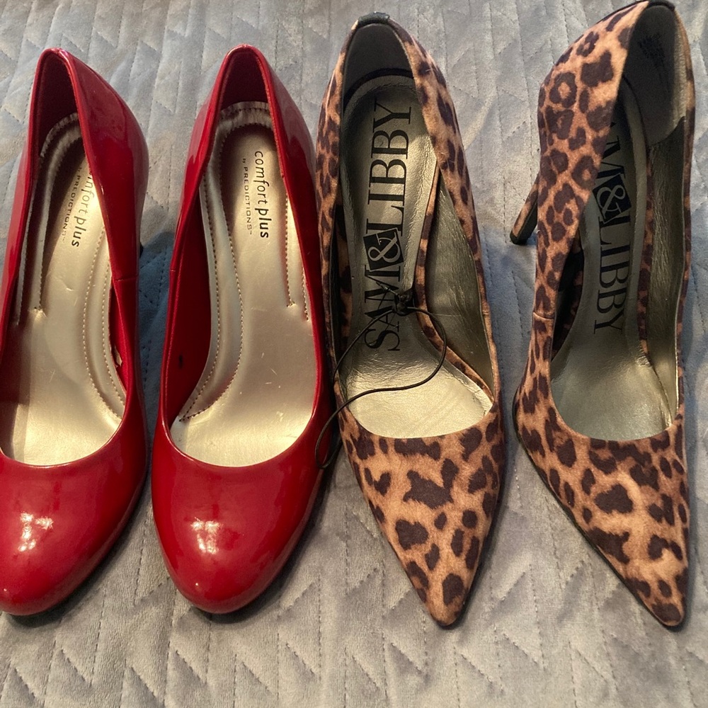 Sam & Libby cheetah print heels